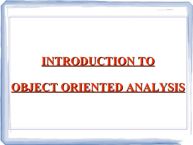 Cs 2352 Object Oriented Analysis And Design