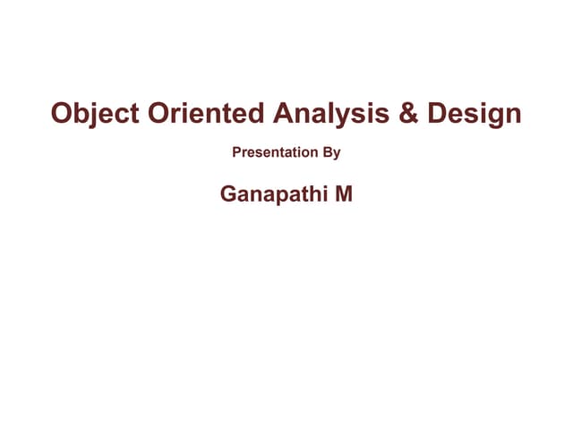 Object oriented analysis_and_design_v2.0