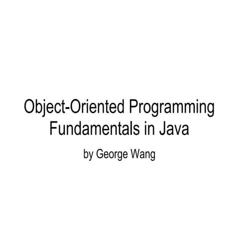 Object oriented fundamentals_in_java | PDF