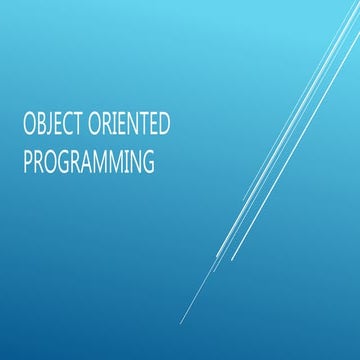 Object oriented programming | PPT
