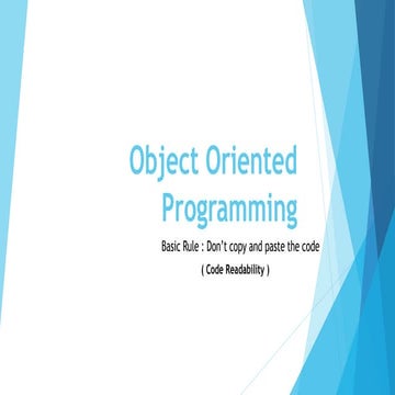 Object oriented programming | PPT