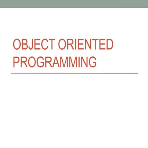 Object oriented programming introduction .pptx | Free Download