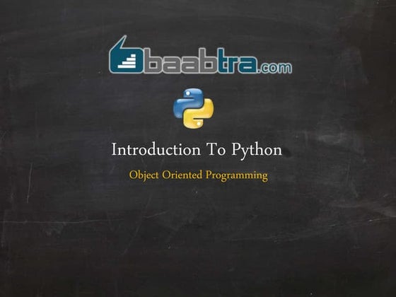 Basics of Object Oriented Programming in Python | PPT