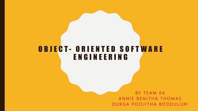 Object oriented software_engg | PPT