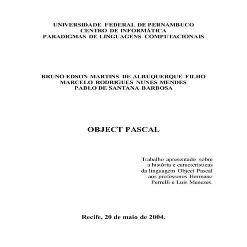 Object pascal