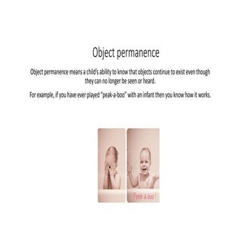 at what stage does object permanence develop