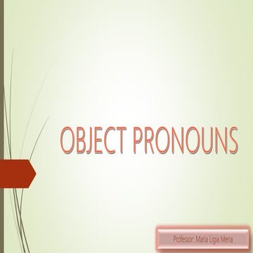 Object pronouns