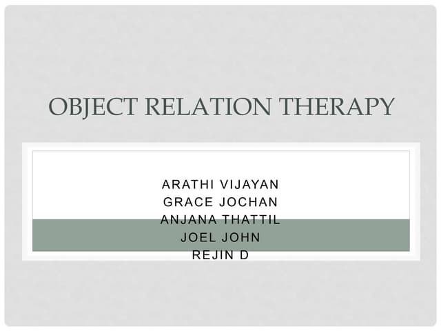 Object relation therapy