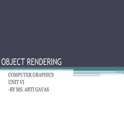 Object rendering