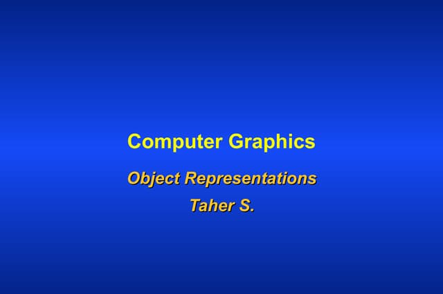 Object representations