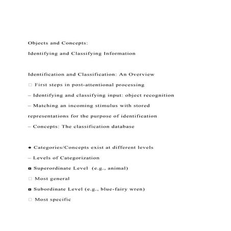 Objects and ConceptsIdentifying and Classifying Informati.docx