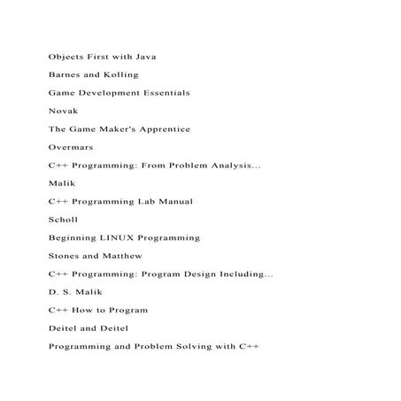 Objects First with JavaBarnes and KollingGame Development Es.docx