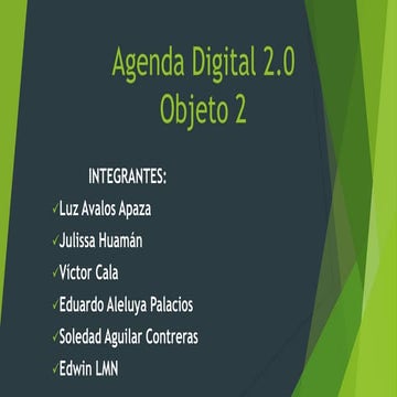Agenda Digital 2.0 - Objeto 2
