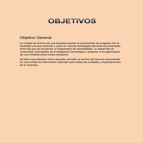 OBJETIVO GENERAL