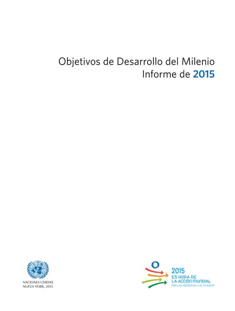 Objetivos del Milenio / Informe 2015
