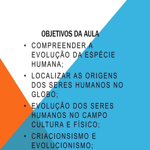 Objetivos História 1º ano dia 4 março | PPTX