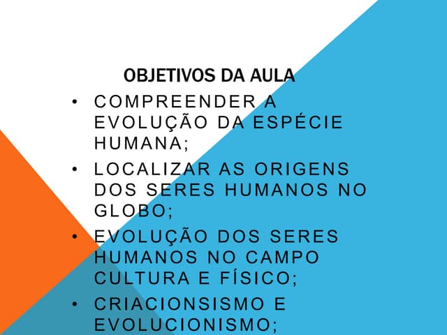 Objetivos História 1º ano dia 4 março | PPTX