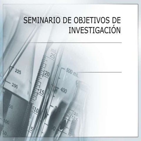 Objetivos de investigación
