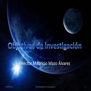 Objetivos de la investigacion