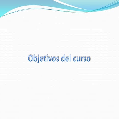 Objetivos del curso