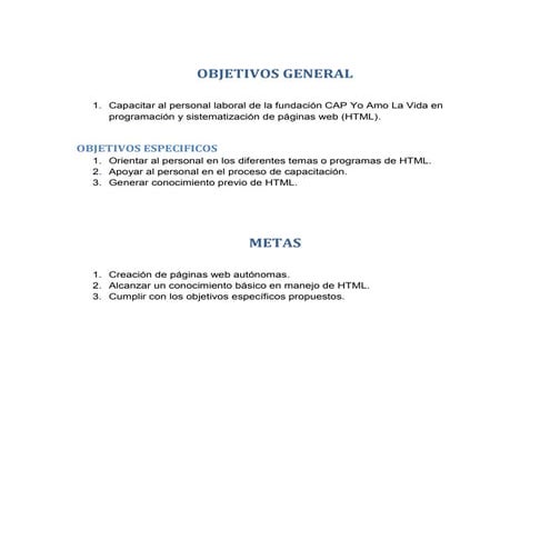 Ficha curso de Programación en Lenguaje HTML5 | DOCX