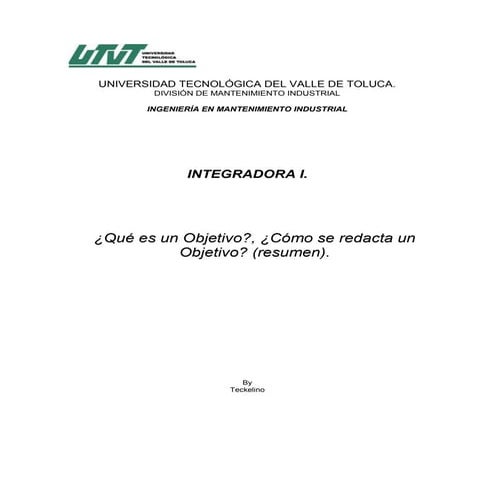 Objetivo y cómo de redacta