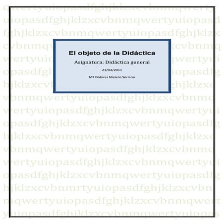 Objeto de estudio de didactica pdf