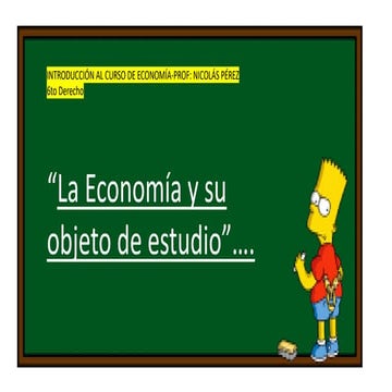 Objeto de estudio de la económia pdf