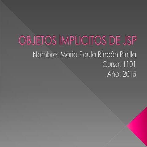Objetos implicitos jsp | PPTX