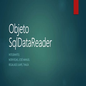 Objeto SqlDataReader