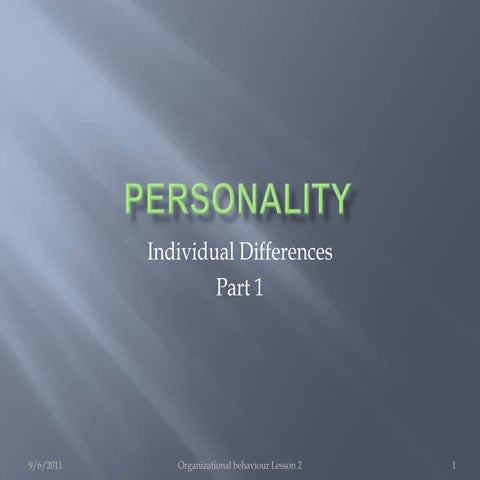 Ob lesson 2 personality