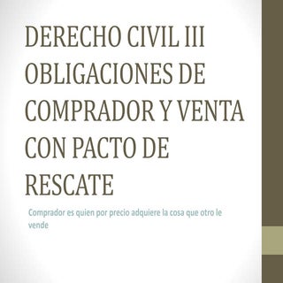 Obligaciones del comprador