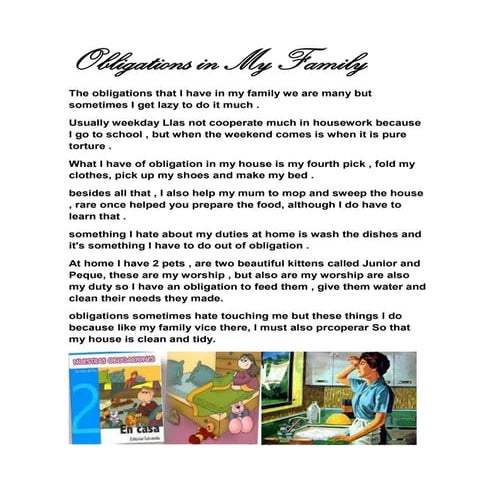 Obligations in my family | DOCX