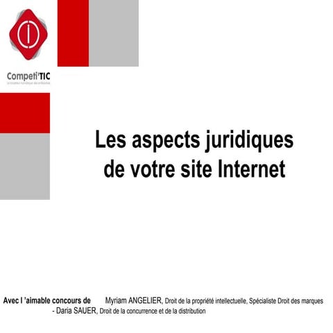 Obligations site internet