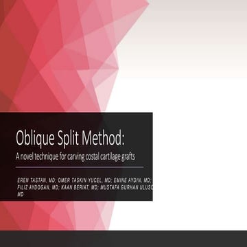 Oblique Split Method Rib Cartilage Tastan | PPTX