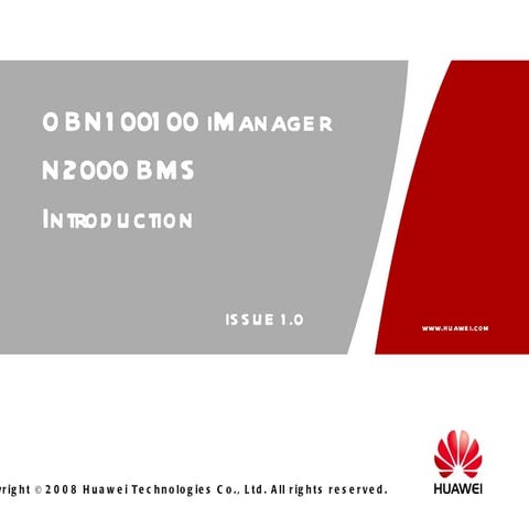 Obn211111 i manager n2000 bms introduction r011 issue 1.0