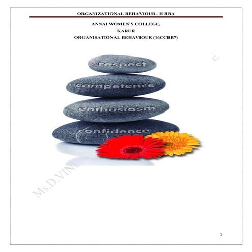 organisational Behaviour notes of BBA guys