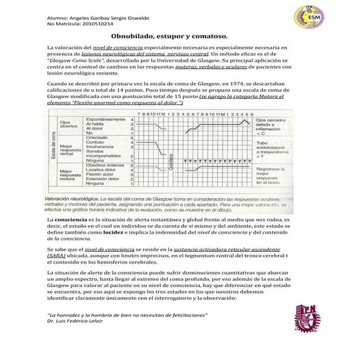 Obnubilado, estupor y coma | PDF