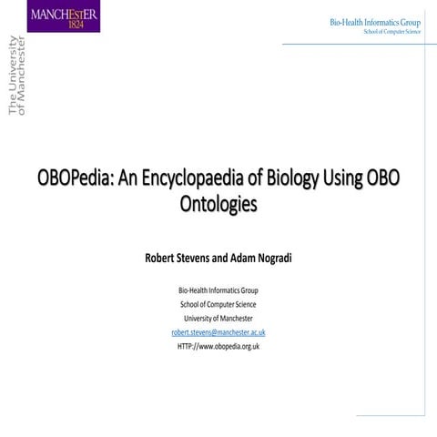 OBOPedia: An Encyclopaedia of Biology Using OBO OntologiesObopedia swat4ls-20...