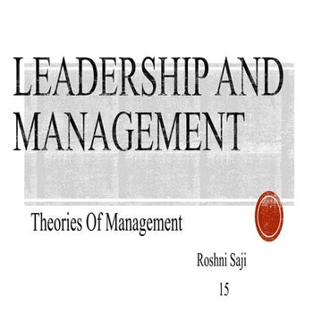 leadership and management 