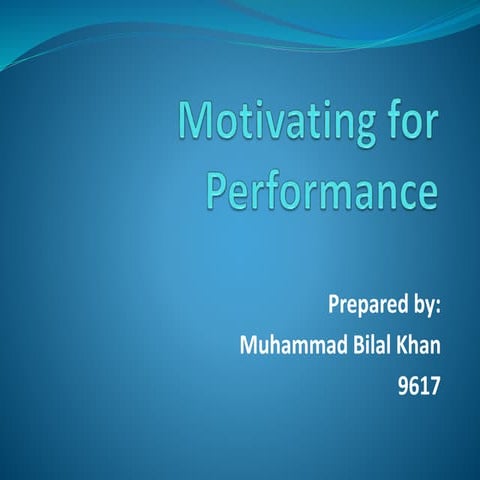 Ob ppt on motivation 