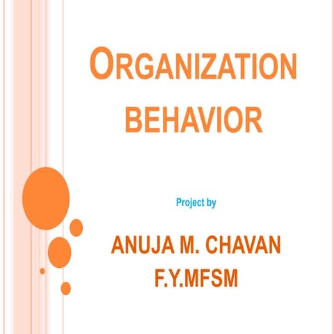 ORGANIZATION BEHAVIOUR 