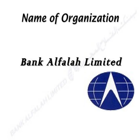 organizational behaviour of  Bank AlFalah