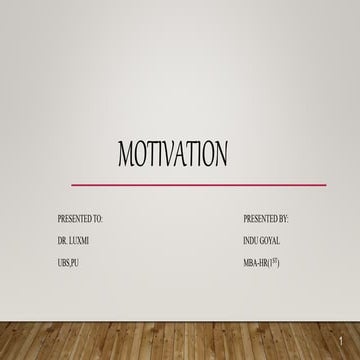 Motivation Concepts