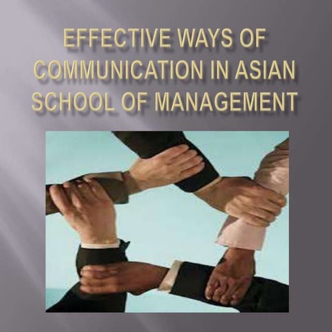 Organizational behaviour-effective waysof communication.PGDHRM-SIBM-2012-2013