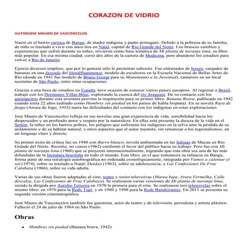 Obra corazon de vidrio