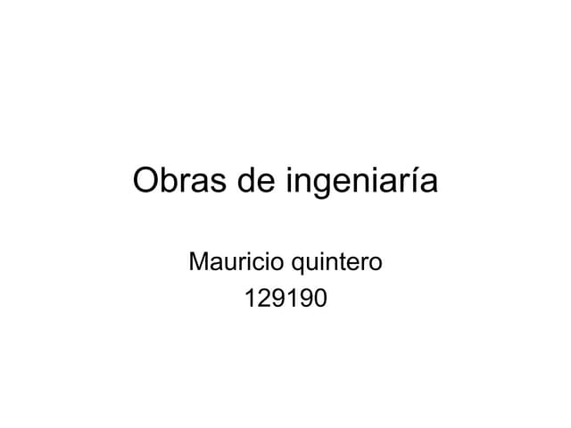  Obras de ingenieria