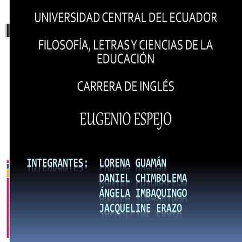 Obras Literarias Eugenio Espejo