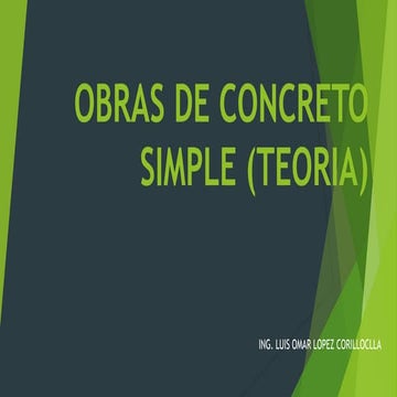 Obras de concreto simple (teoria)