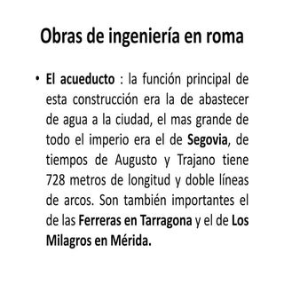 Obras de ingeniería en la antigua r...